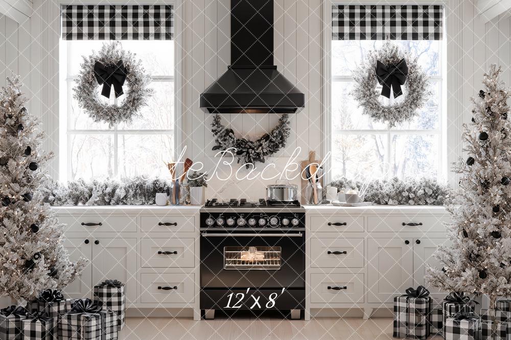 Kate Noël Cuisine Sapins Cadeaux Toile de fond conçue par Ashley Paul