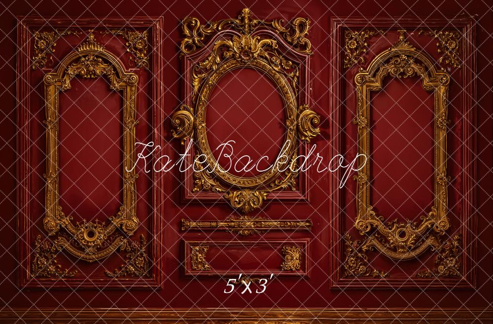 FLASH #1 Kate Mur Baroque Vintage Ornements Rouge Toile de fond conçue par Emetselch