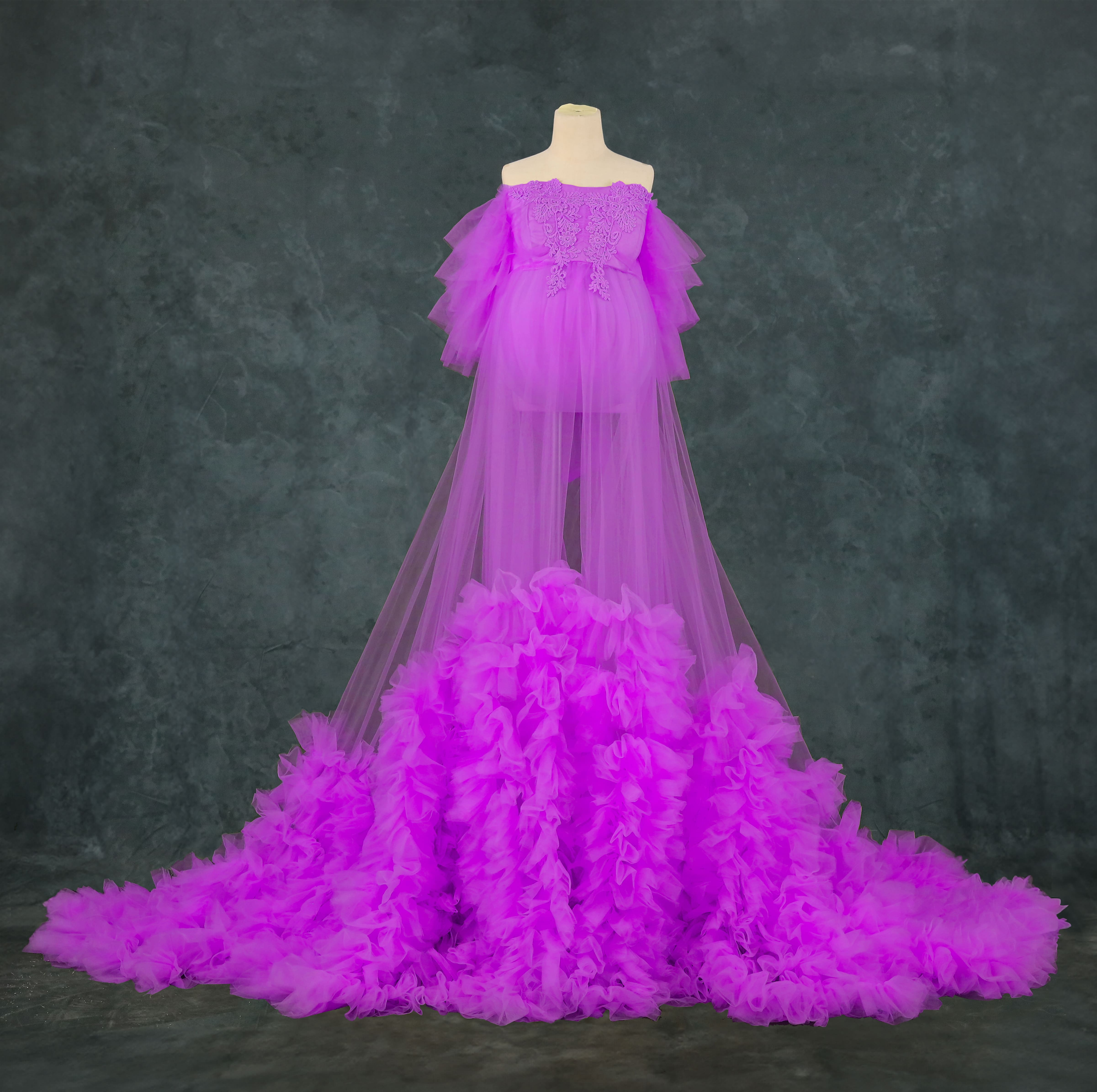 Kate Sans bretelles Maille Longue Robe de Grossesse pour Séance Photo - Kate Backdrop FR