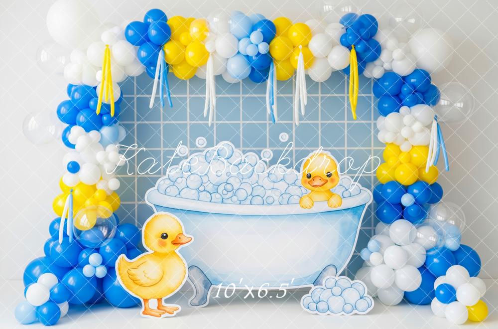 Kate Bain Canard Bulles Ballons Toile de fond conçue par Patty Roberts - Kate Backdrop FR
