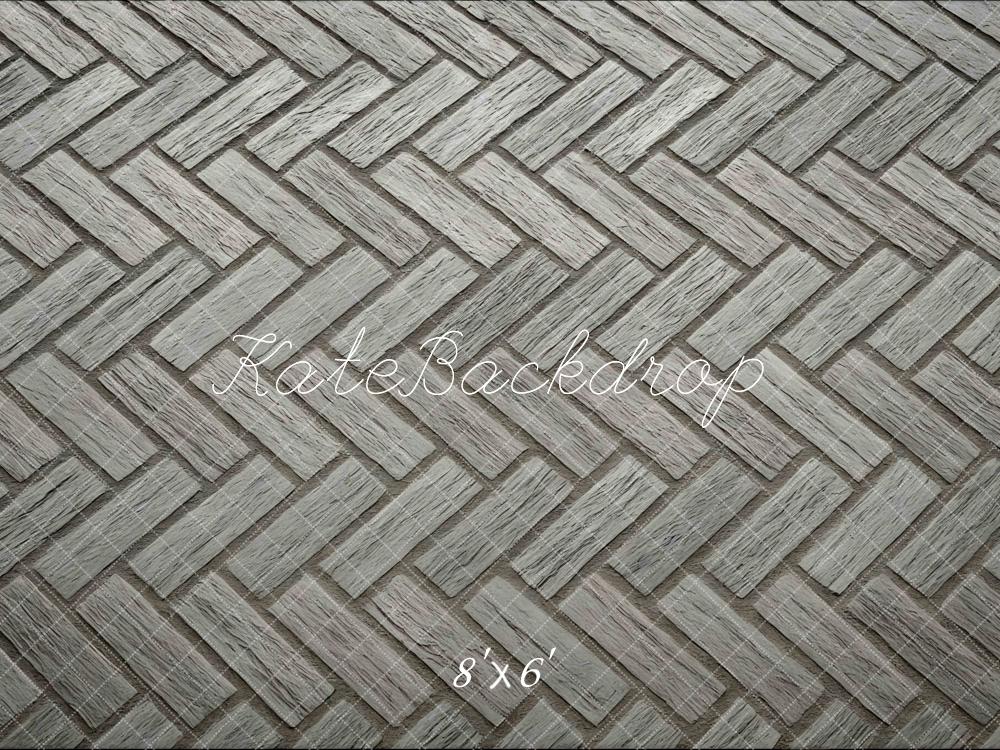 Kate Bois Parquet Gris Sol Toile de fond conçue par Mini MakeBelieve - Kate Backdrop FR