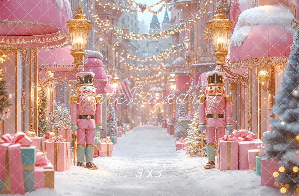 Kate Noël Casse-Noisette Cadeaux Rose Toile de fond conçue par Emetselch - Kate Backdrop FR