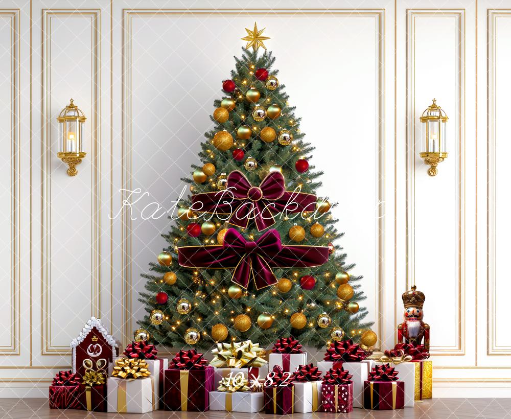 Kate Sapin de Noël Cadeaux Décor Mur Rétro Toile de fond conçue par Mini MakeBelieve