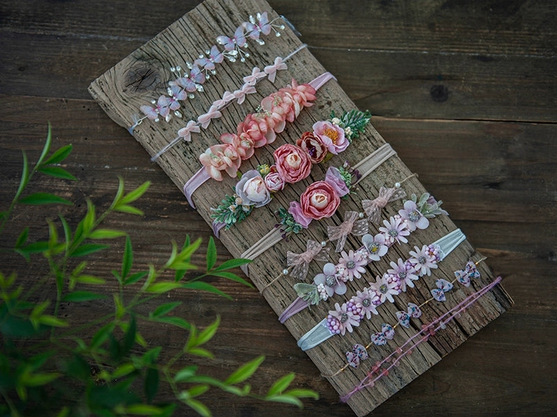 Kate Bandeau Floral Nouveau-né pour la photographie Ensemble A - Kate Backdrop FR