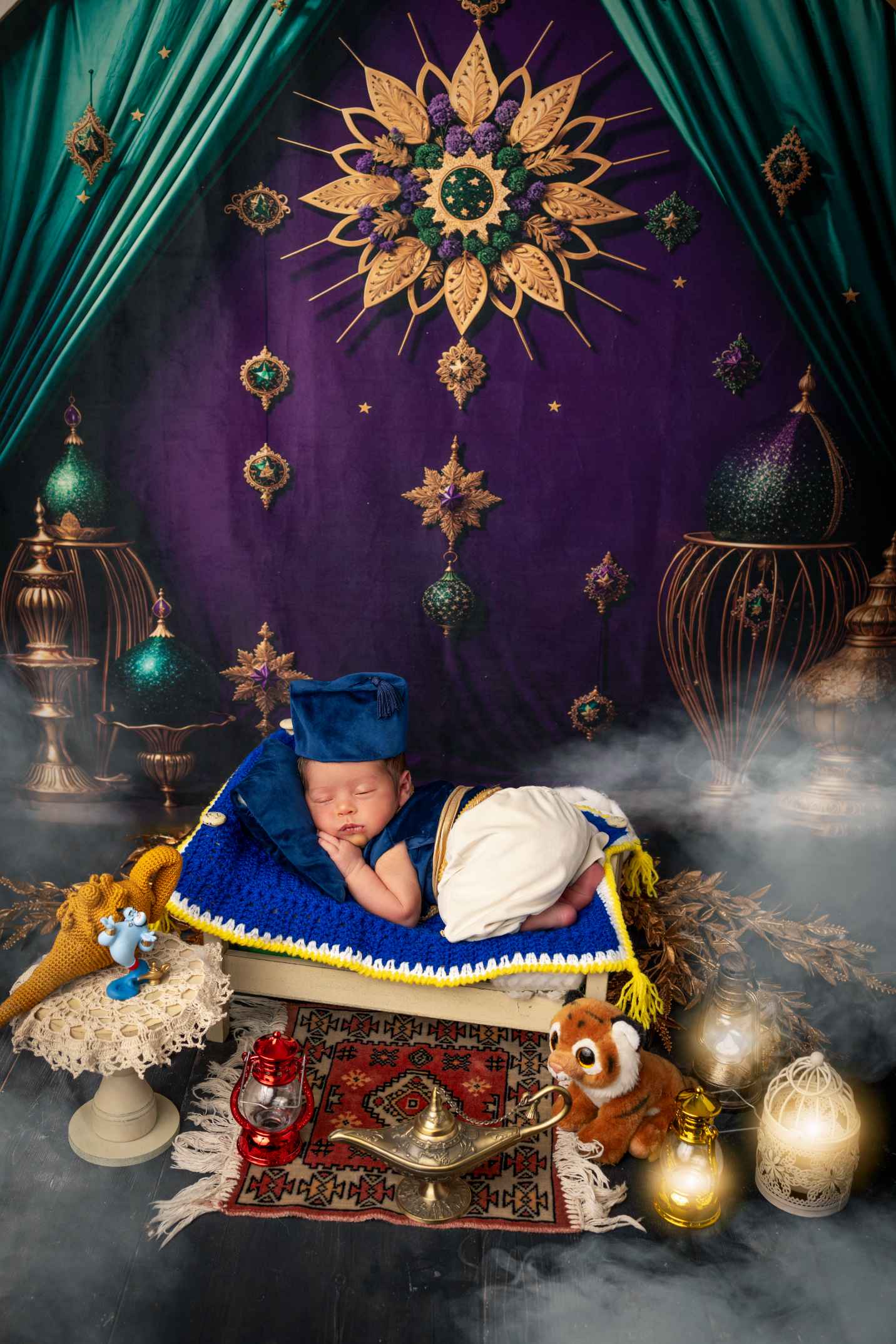 Kate Aïd-al-Fitr Arche Doré Violet Rideau Toile de fond conçue par Emetselch - Kate Backdrop FR