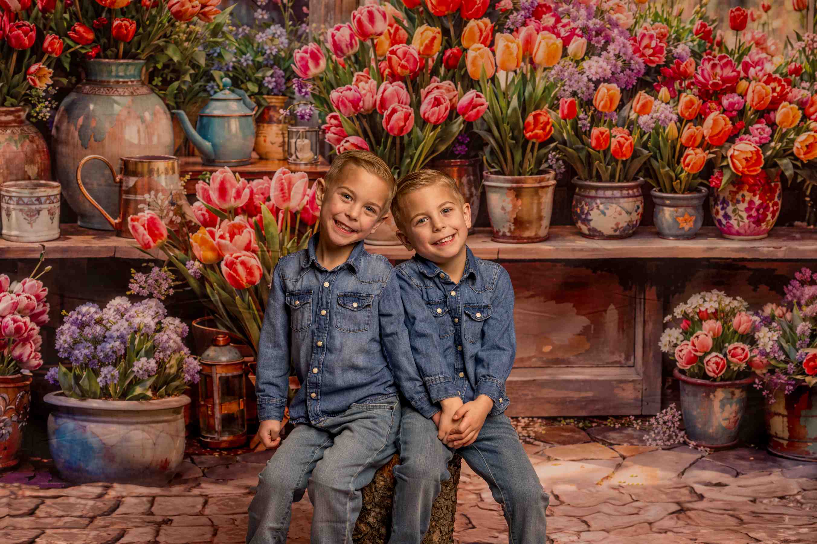 Kate Printemps Fleurs Tulipes Serre Ensemble de chambre