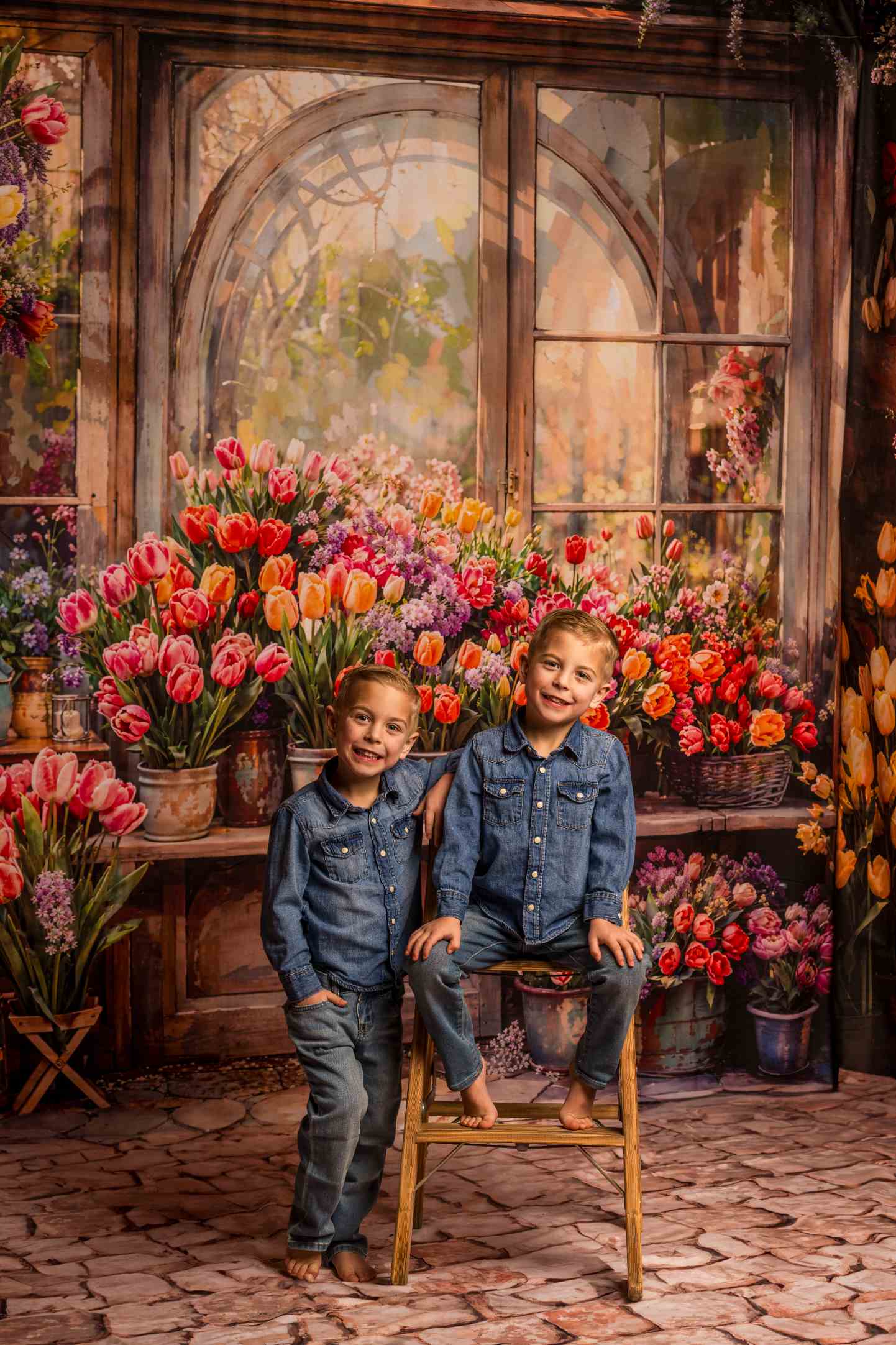 Kate Printemps Fleurs Tulipes Serre Ensemble de chambre