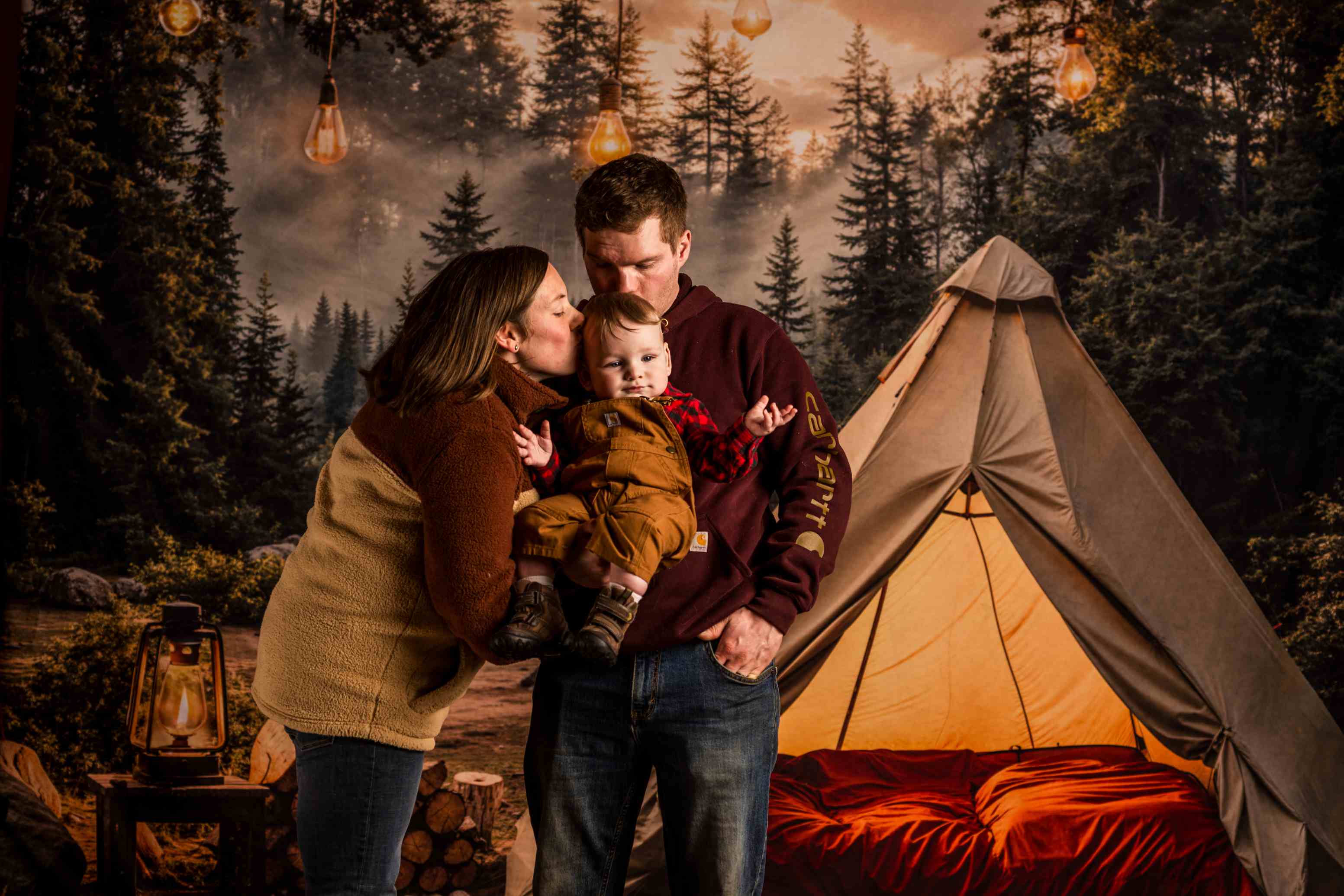 Kate Camping Forêt Tente Lumières Toile de fond conçue par Emetselch - Kate Backdrop FR