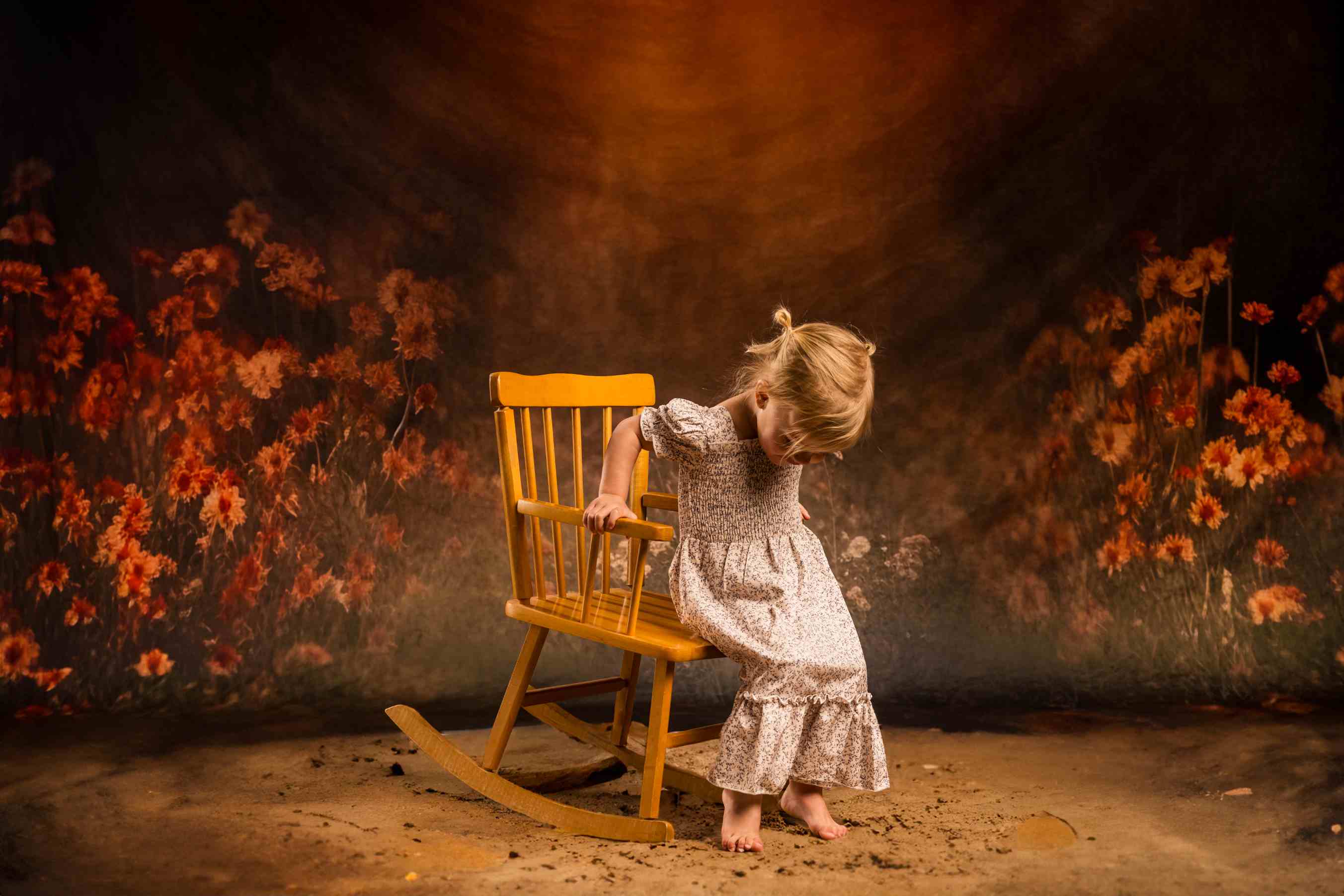 Kate Fleurs Arbres Jaune Flou Toile de fond pour la photographie - Kate Backdrop FR