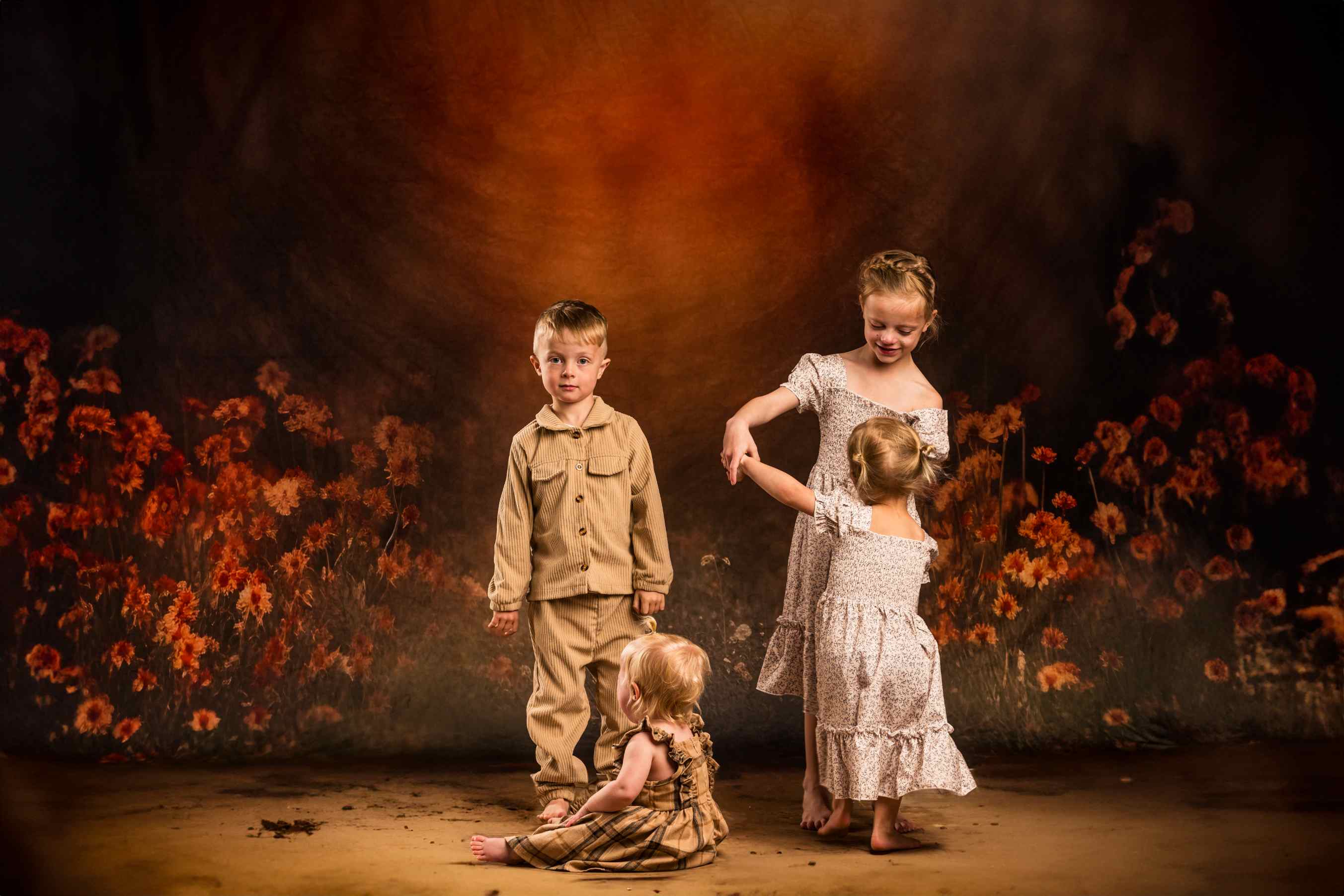 Kate Fleurs Arbres Jaune Flou Toile de fond pour la photographie - Kate Backdrop FR