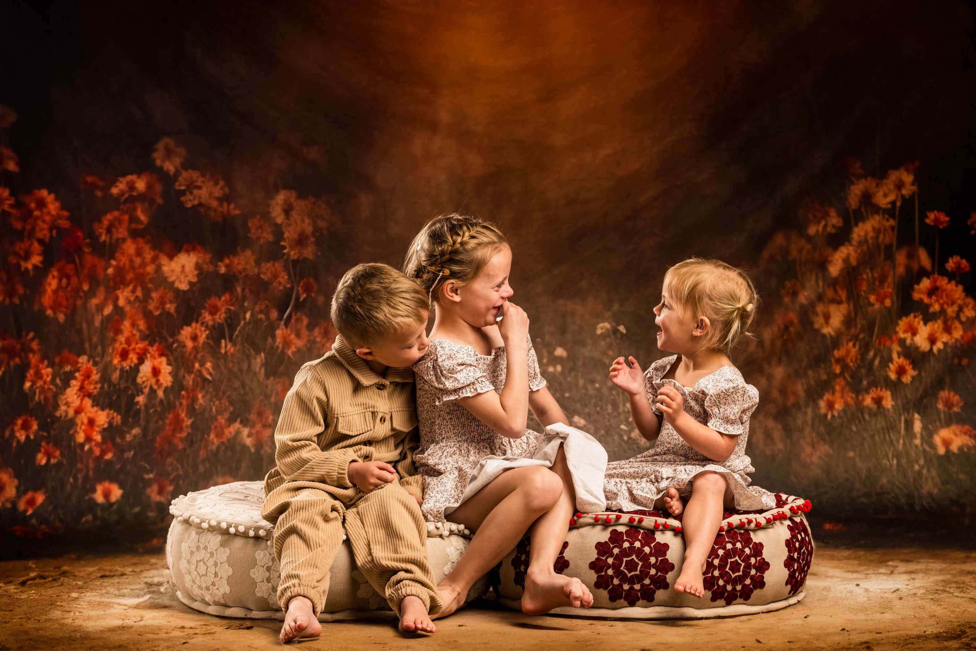 Kate Fleurs Arbres Jaune Flou Toile de fond pour la photographie - Kate Backdrop FR