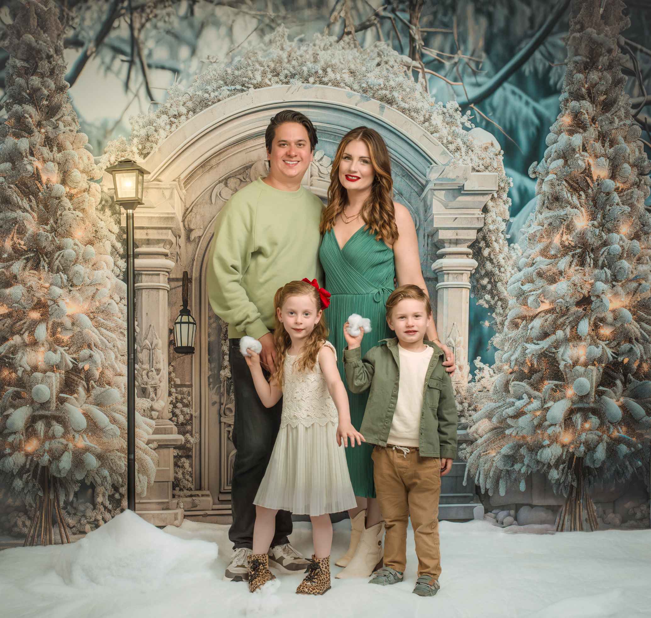 Kate Arbre de Noël Porte Neige Blanc Toile de fond pour la photographie - Kate Backdrop FR