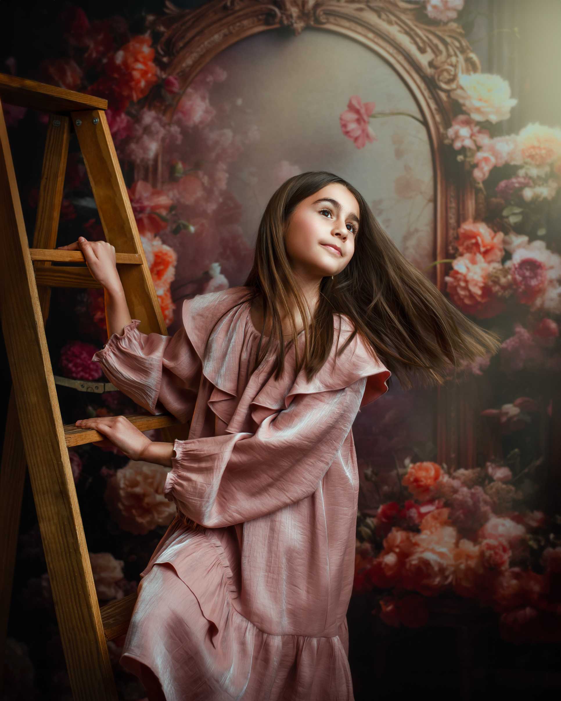 Kate Rose Floral Miroir Fête des mères Toile de fond conçue par Chain Photographie - Kate Backdrop FR