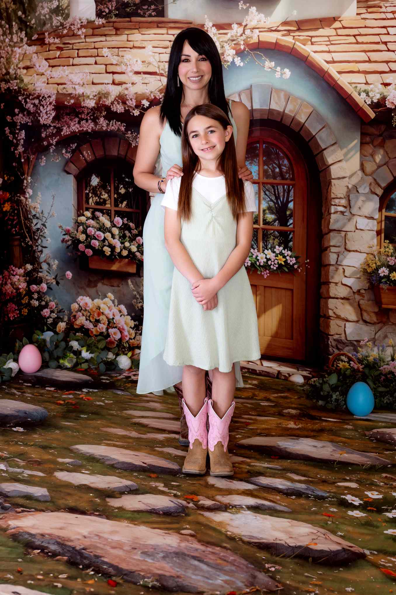 Kate Pâques Maison Fleurs Œufs Soleil Ensemble de chambre - Kate Backdrop FR