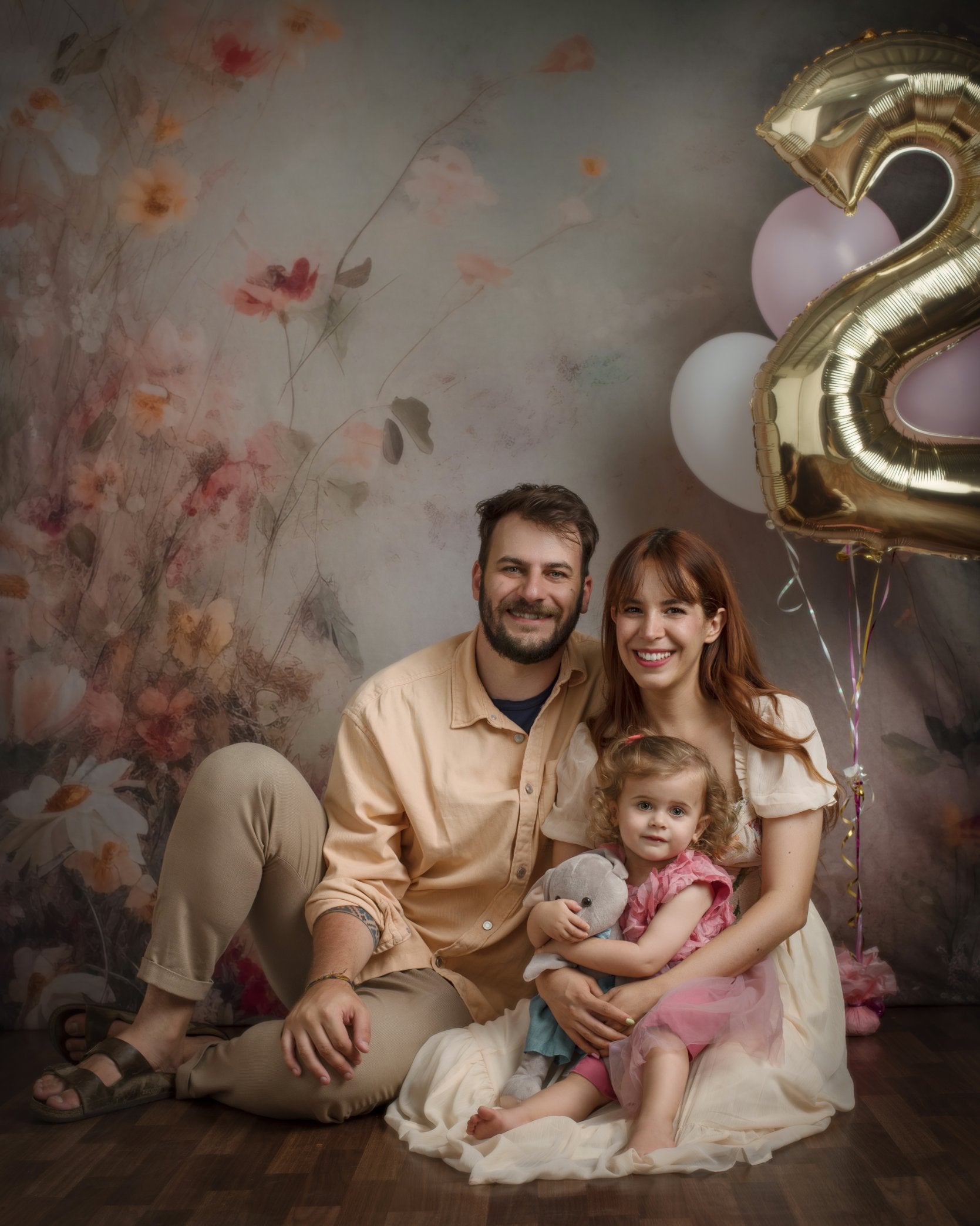 Offres Éclair Kate Fleurs Mystique Beaux-Arts Toile de fond en Laine Conçu par Patty Robert - Kate Backdrop FR