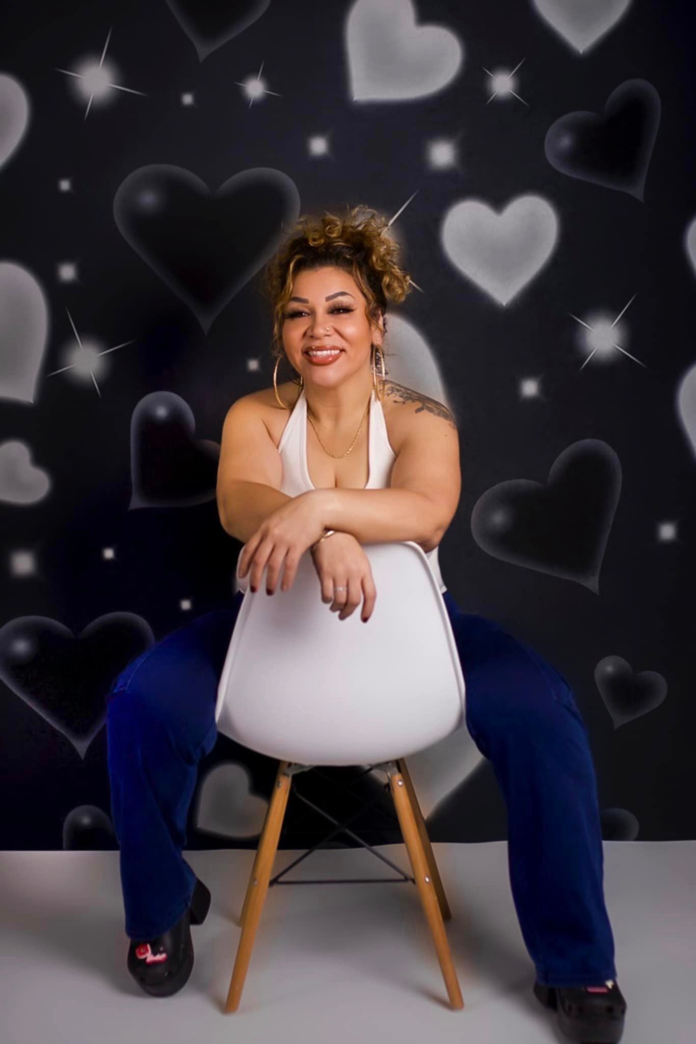 Kate Saint-Valentin Amour Noir Portrait Toile de fond pour la photographie - Kate Backdrop FR