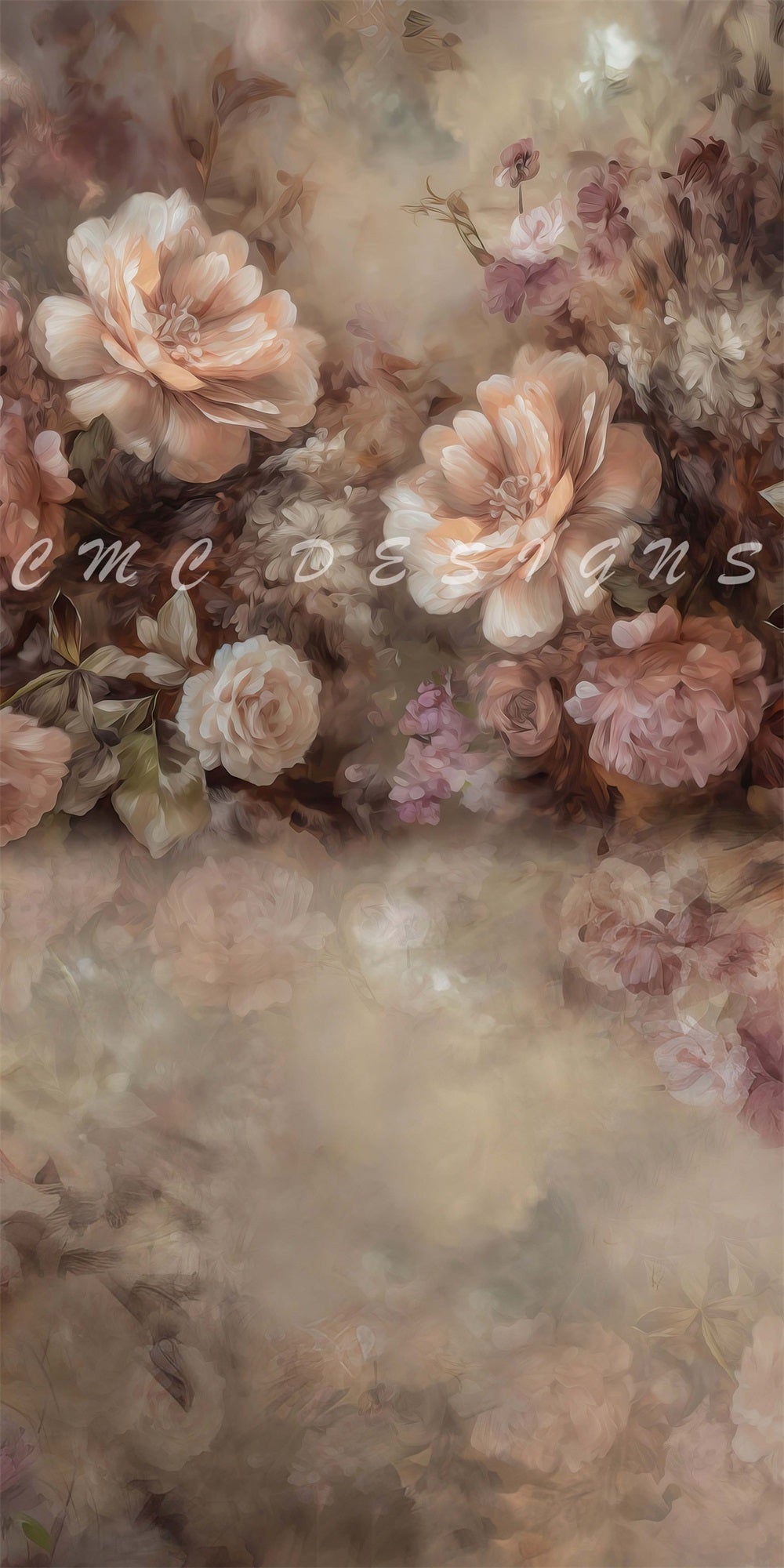 Kate Balayage Fleurs Romance Mère Toile de fond conçu par Candice Compton