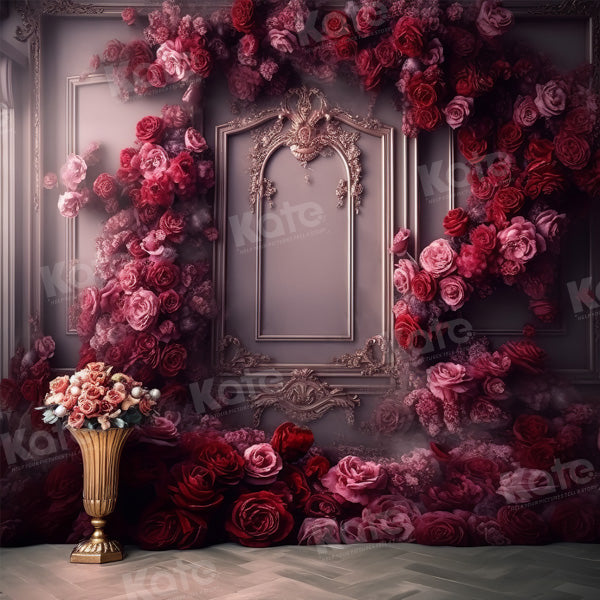 Kate Romantique Rose Mur Vintage Floral Toile de fond pour la photographie - Kate Backdrop FR
