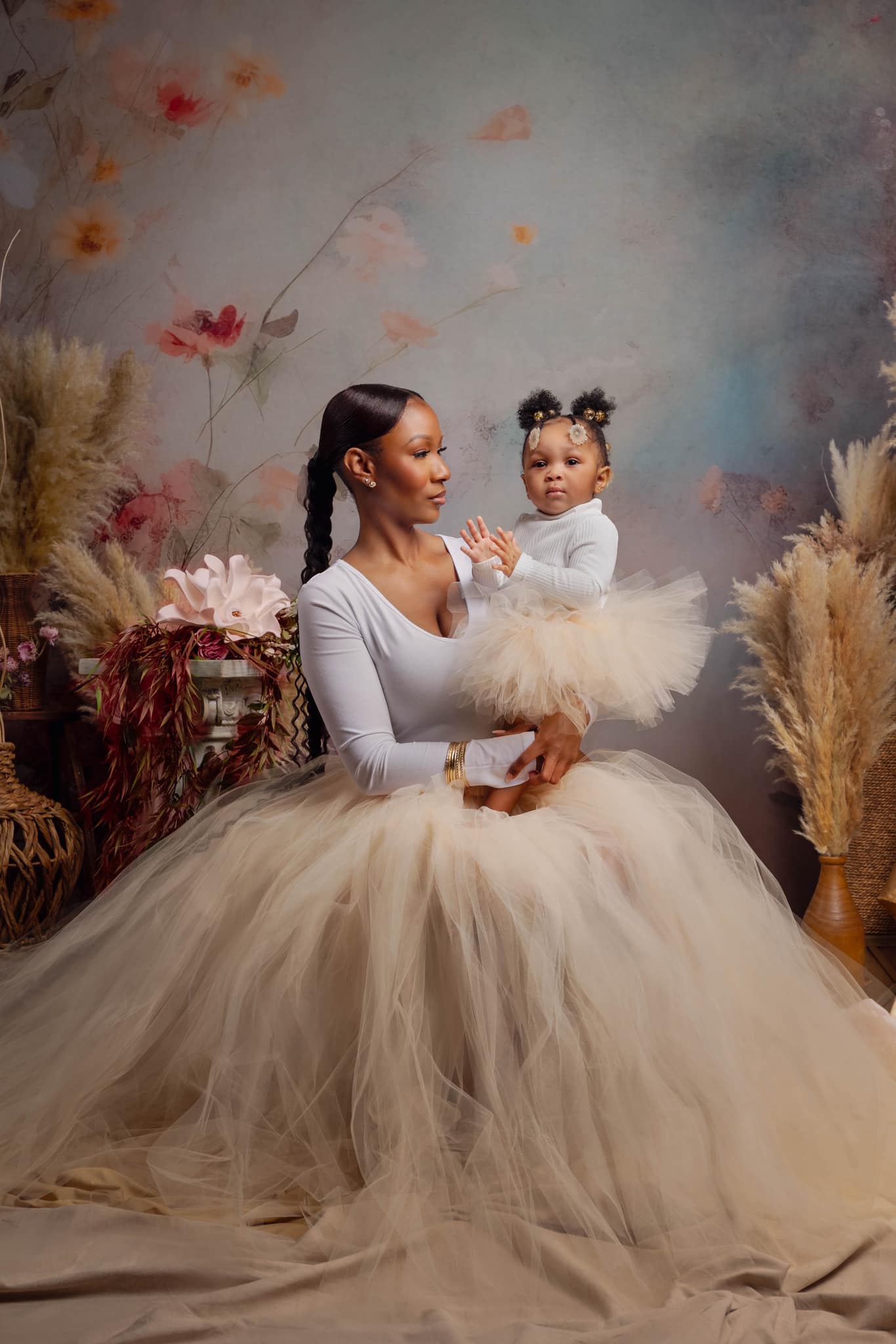 Offres Éclair Kate Fleurs Mystique Beaux-Arts Toile de fond en Laine Conçu par Patty Robert - Kate Backdrop FR