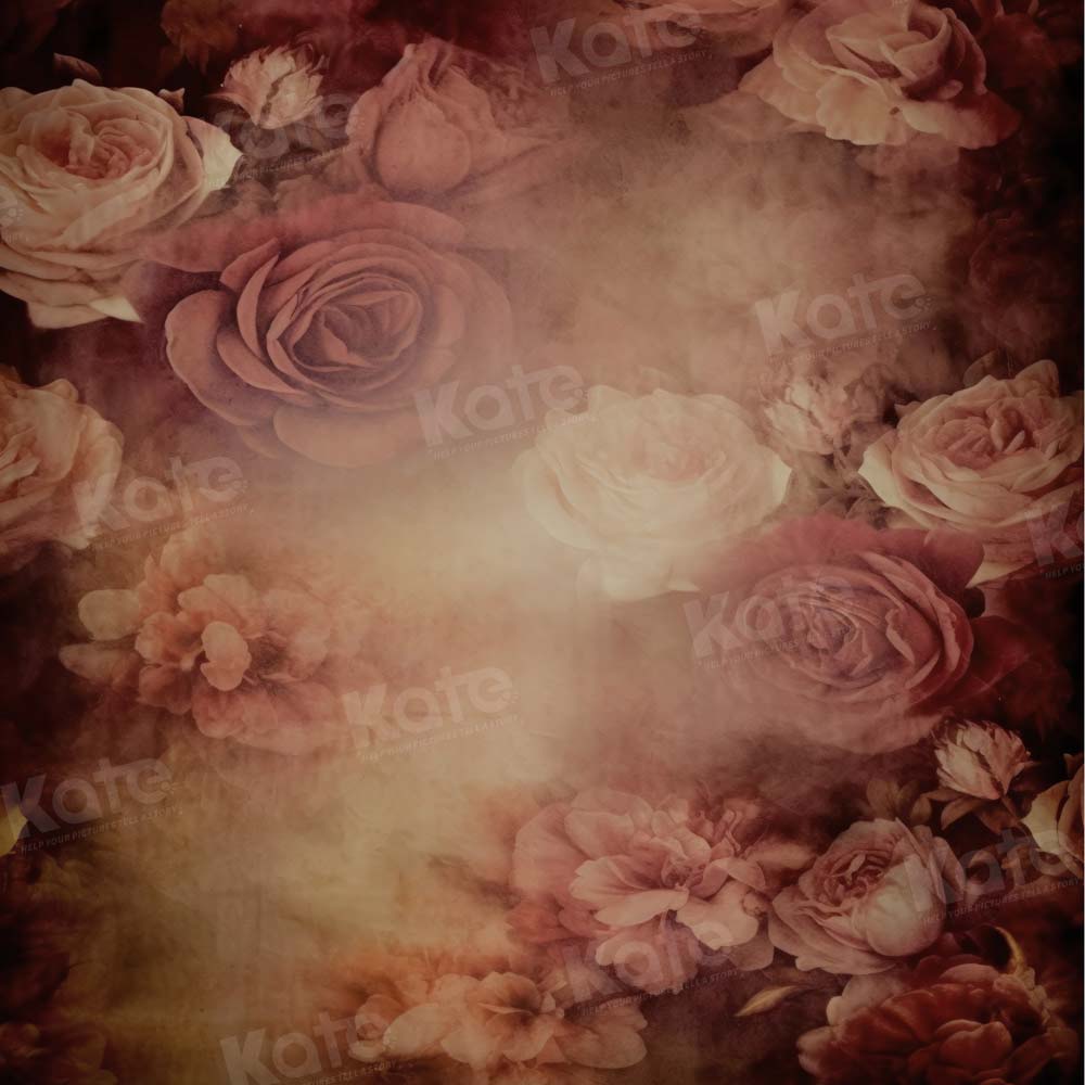 Kate Rétro Beaux-Arts Grandes fleurs Toile de fond Conçu par GQ - Kate Backdrop FR