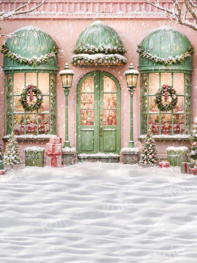 Kate Noël Rose Magasin Neige Sol Toile de fond conçue par Chain Photographie - Kate Backdrop FR