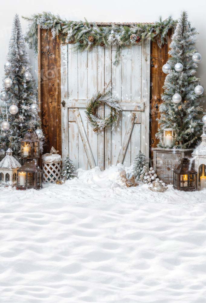 Kate Sapin de Noël Porte Neige Hiver Toile de fond conçue par Emetselch - Kate Backdrop FR