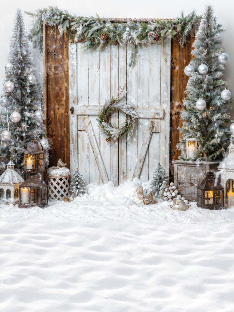 Kate Sapin de Noël Porte Neige Hiver Toile de fond conçue par Emetselch - Kate Backdrop FR