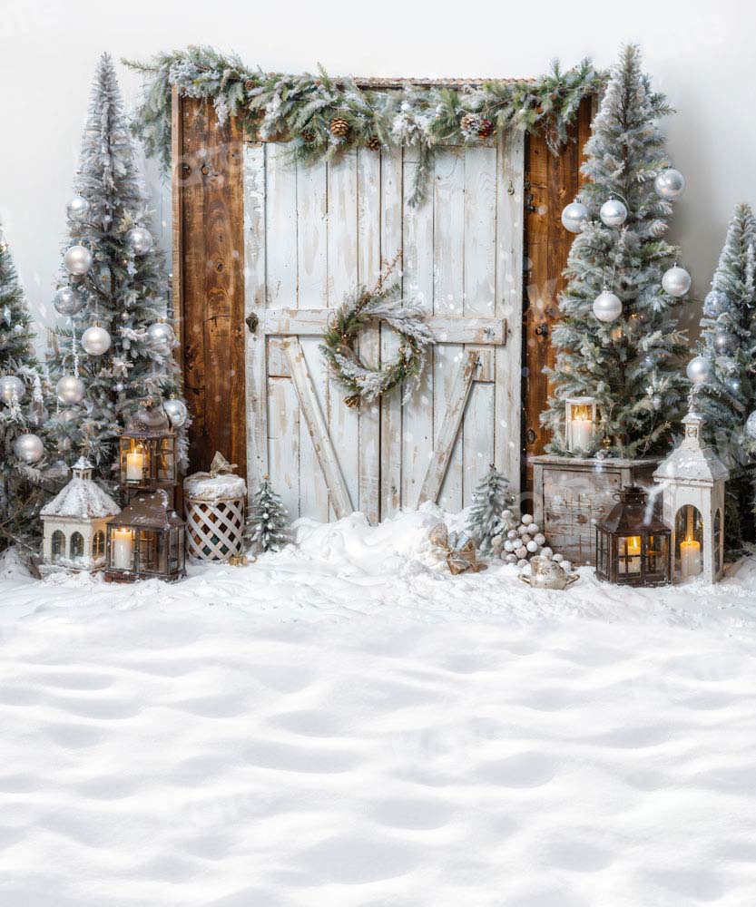 Kate Sapin de Noël Porte Neige Hiver Toile de fond conçue par Emetselch - Kate Backdrop FR