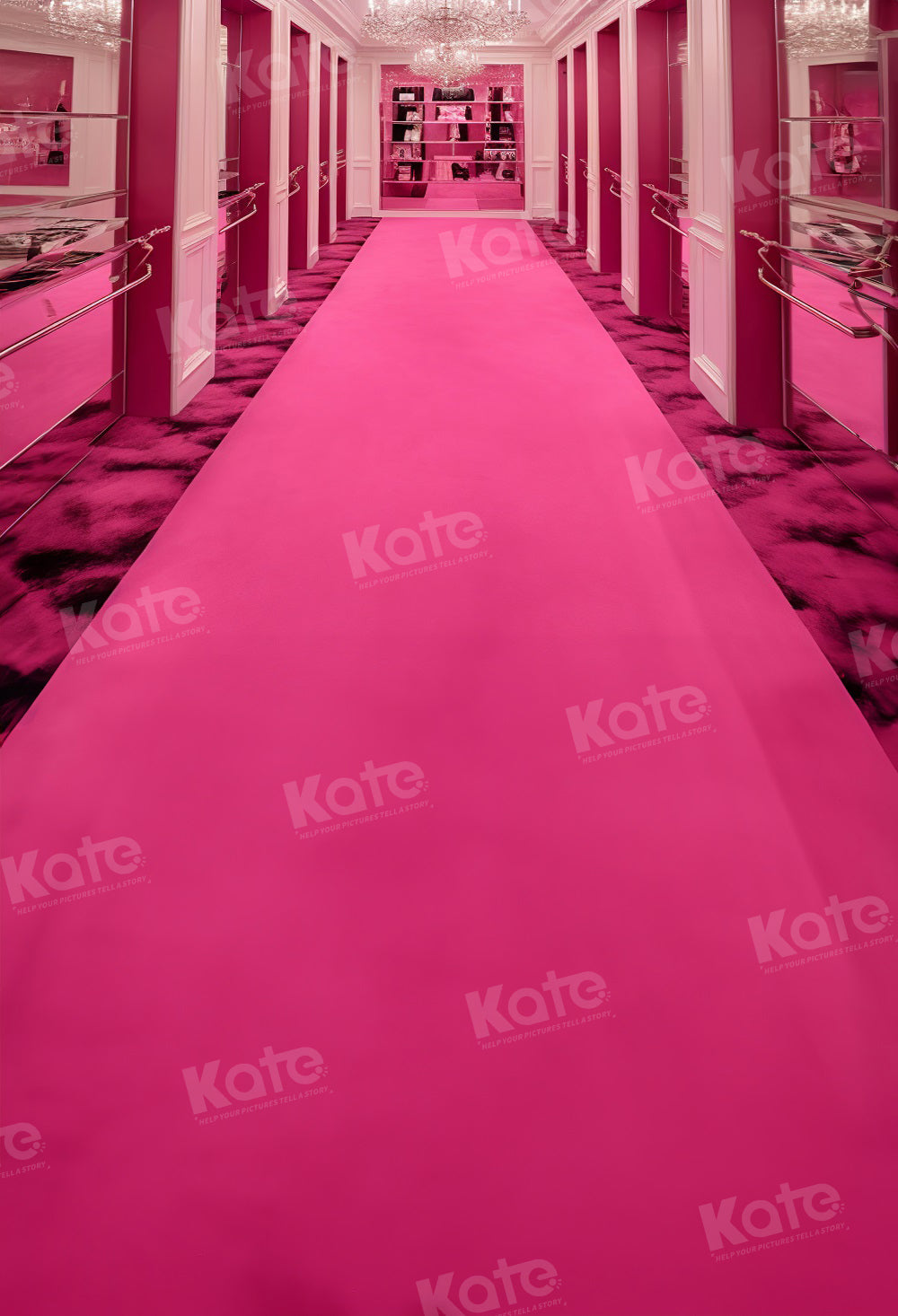 Kate Fantaisie Poupée Maison Couloir Rose Toile de fond pour la photographie