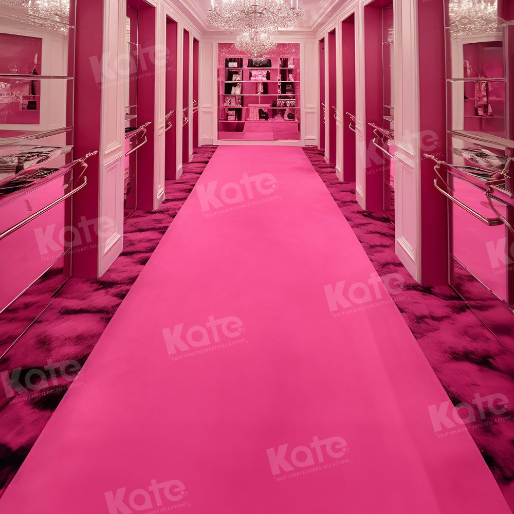 Kate Fantaisie Poupée Maison Couloir Rose Toile de fond pour la photographie