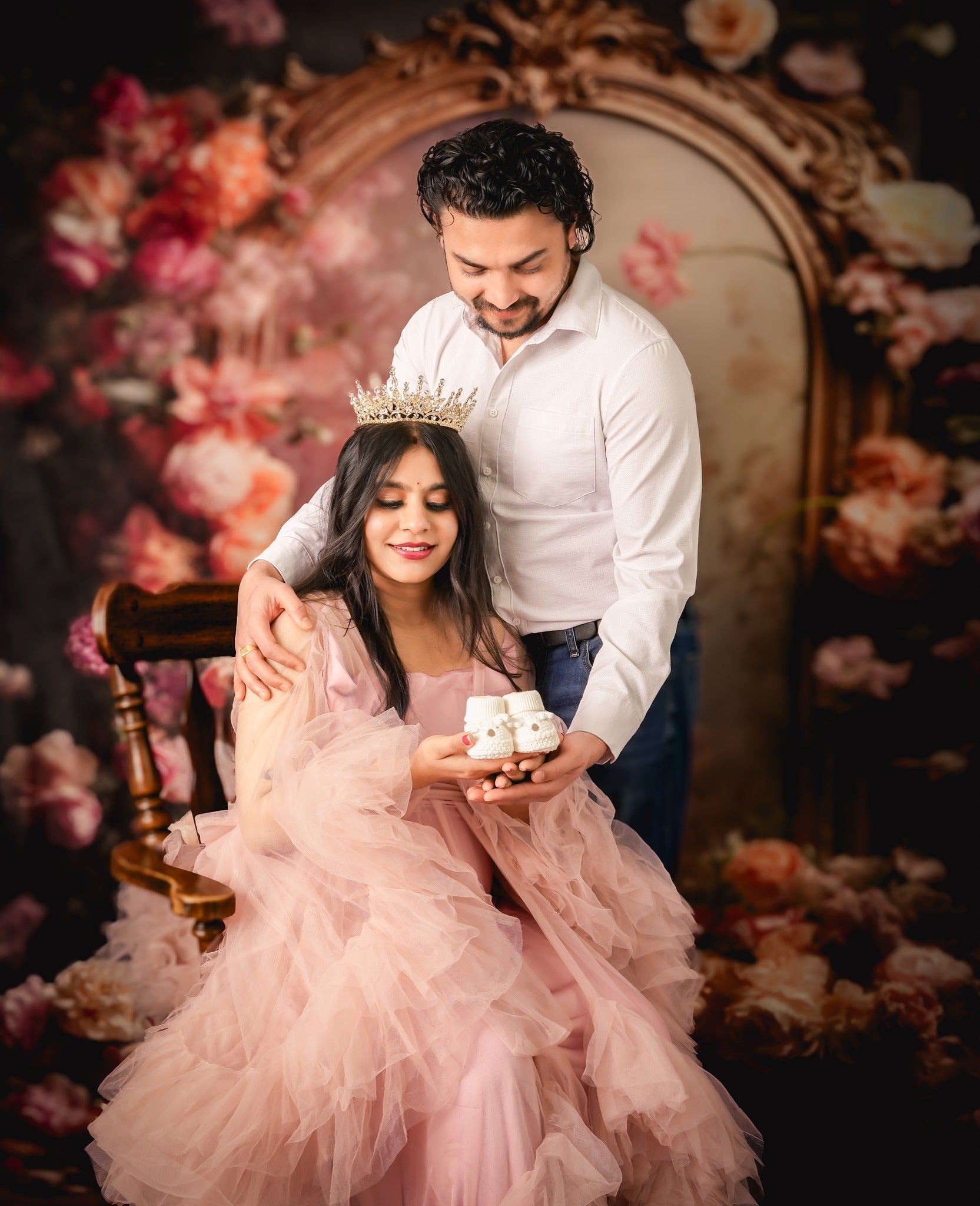 Kate Rose Floral Miroir Fête des mères Toile de fond conçue par Chain Photographie - Kate Backdrop FR