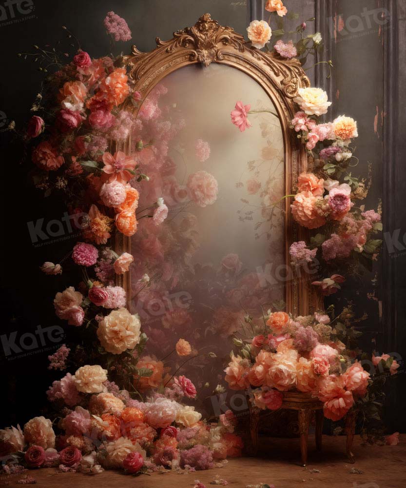Kate Rose Floral Miroir Fête des mères Toile de fond conçue par Chain Photographie - Kate Backdrop FR