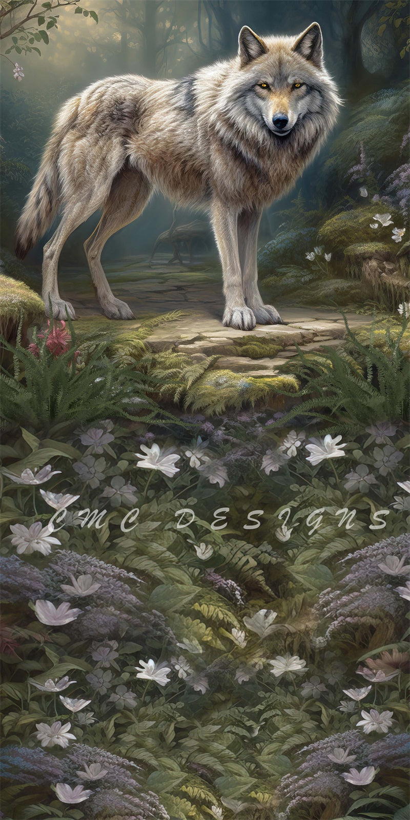 Kate Balayage Dans la nature Loup Toile de fond conçue par Candice Compton