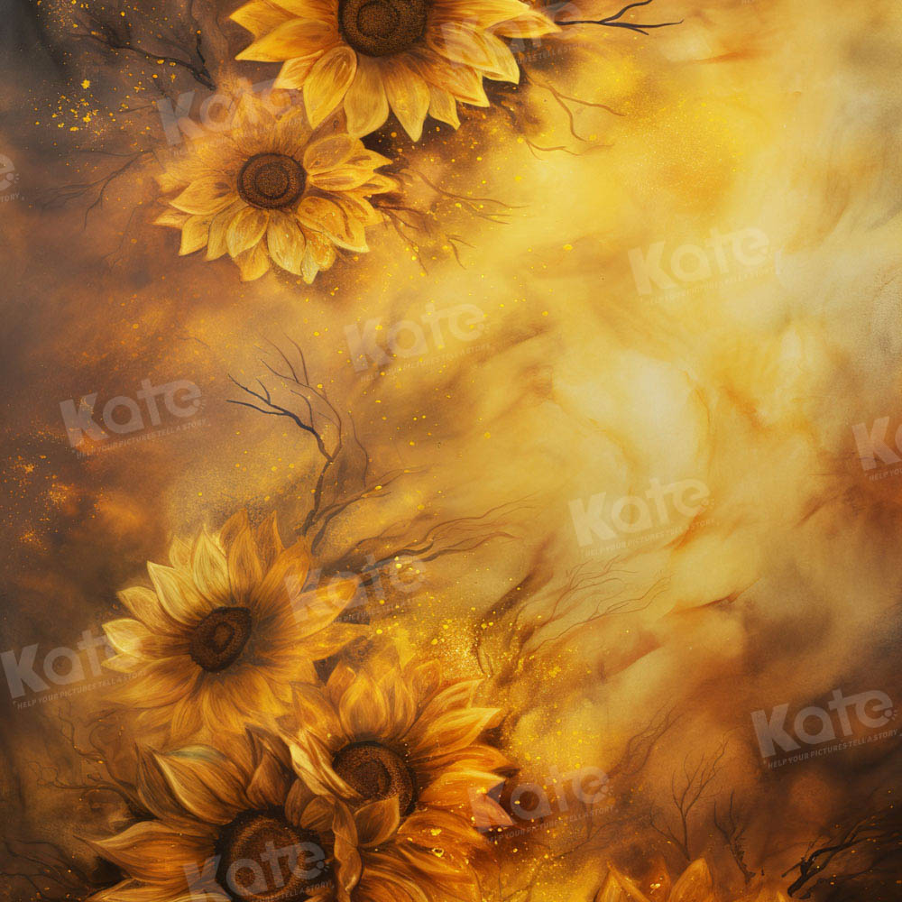 Kate Romantique Jaune Tournesol Toile de fond pour la photographie - Kate Backdrop FR