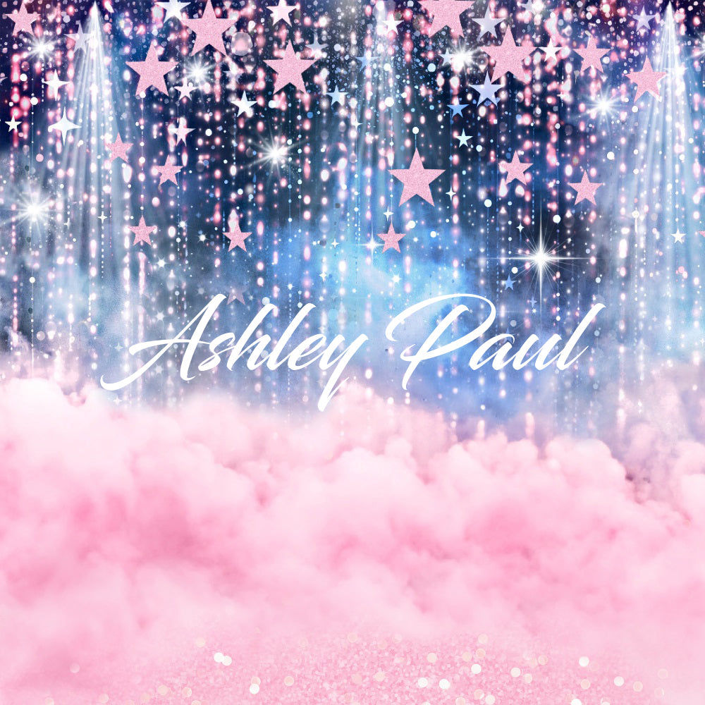 Kate Rose Étoiles Nuages Brillant Toile de fond conçue par Ashley Paul - Kate Backdrop FR