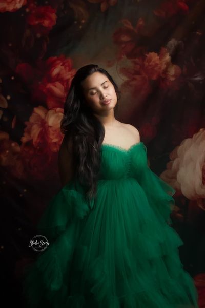 Kate Abstrait Art Fleurs Fête des mères Toile de fond conçue par Chain Photographie - Kate Backdrop FR