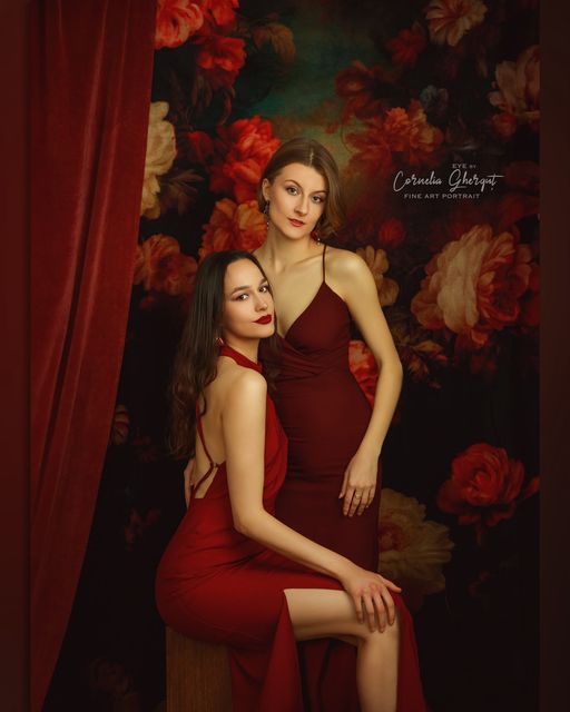 Kate Abstrait Art Fleurs Fête des mères Toile de fond conçue par Chain Photographie - Kate Backdrop FR