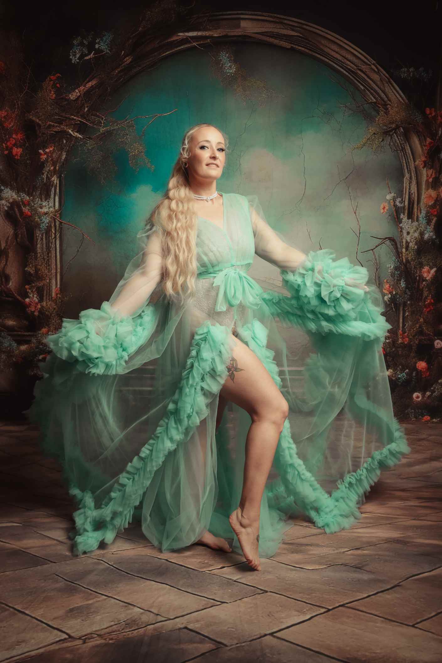 Kate Manches cloches Transparent Longue Doux Robe de Grossesse pour Séance Photo - Kate Backdrop FR
