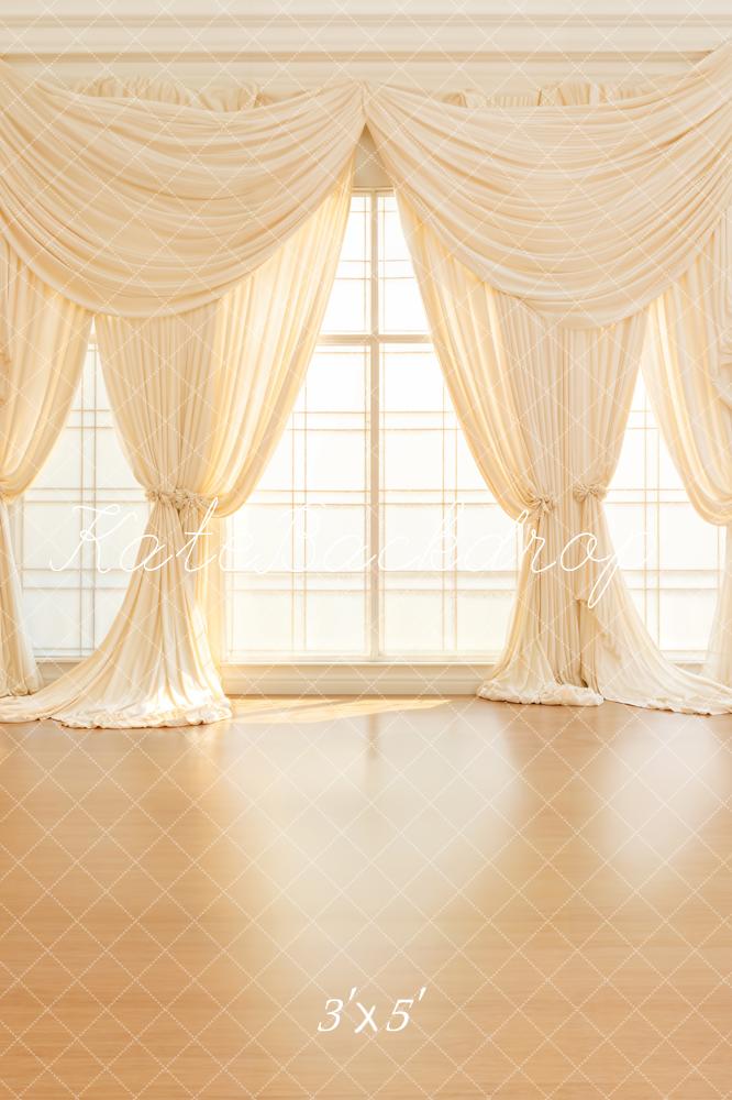 Kate Vintage Beige Rideau Fenêtre Soleil Toile de fond conçue par Emetselch - Kate Backdrop FR