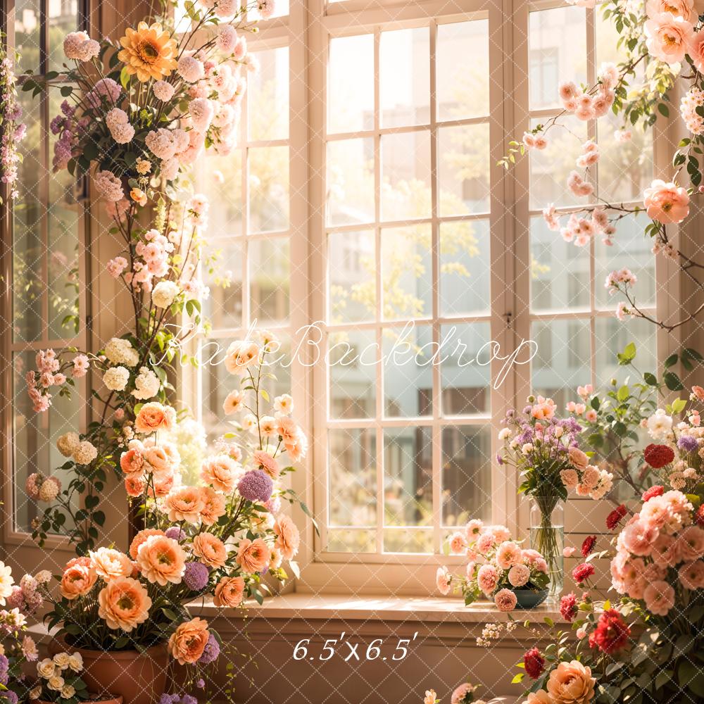 Kate Printemps Soleil Intérieur Fleurs Fenêtre Toile de fond conçue par Emetselch - Kate Backdrop FR