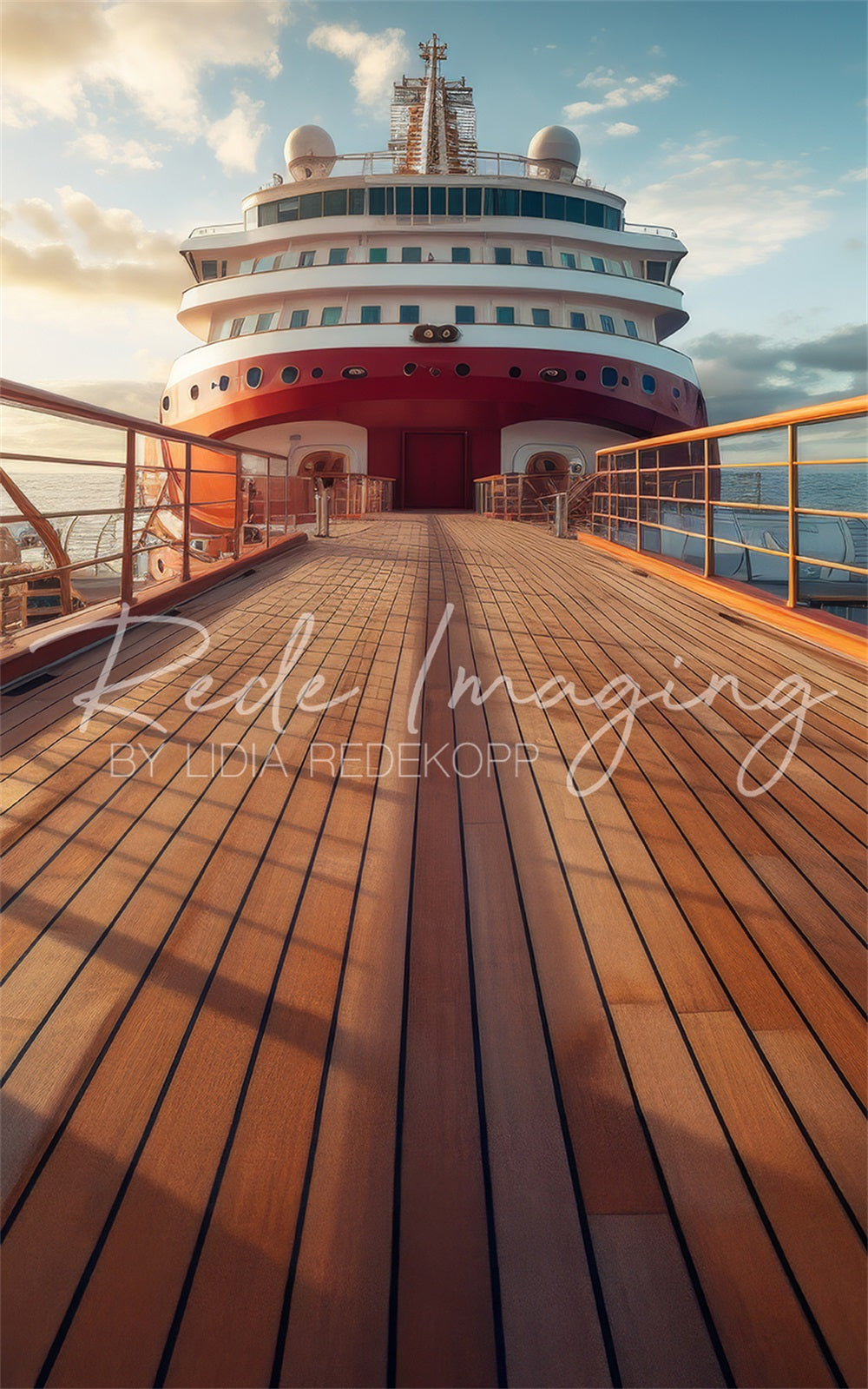 Kate Sweep Mur-à-Sol Croisière avec moi Bateau Voyage Toile de fond conçue par Lidia Redekopp - Kate Backdrop FR