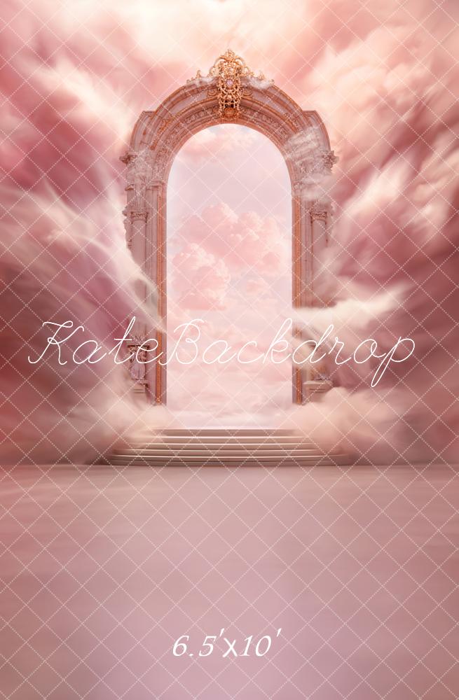Kate Nuage Rose Rétro Arche de marbre Toile de fond conçue par Chain Photographie - Kate Backdrop FR