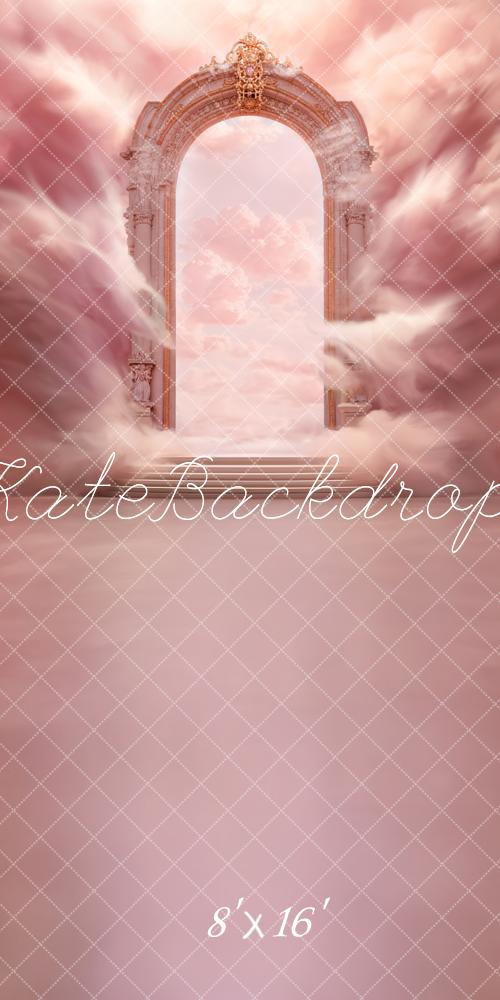Kate Nuage Rose Rétro Arche de marbre Toile de fond conçue par Chain Photographie - Kate Backdrop FR