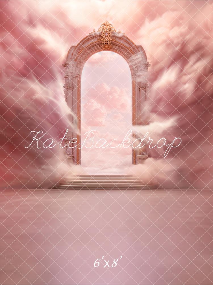 Kate Nuage Rose Rétro Arche de marbre Toile de fond conçue par Chain Photographie - Kate Backdrop FR
