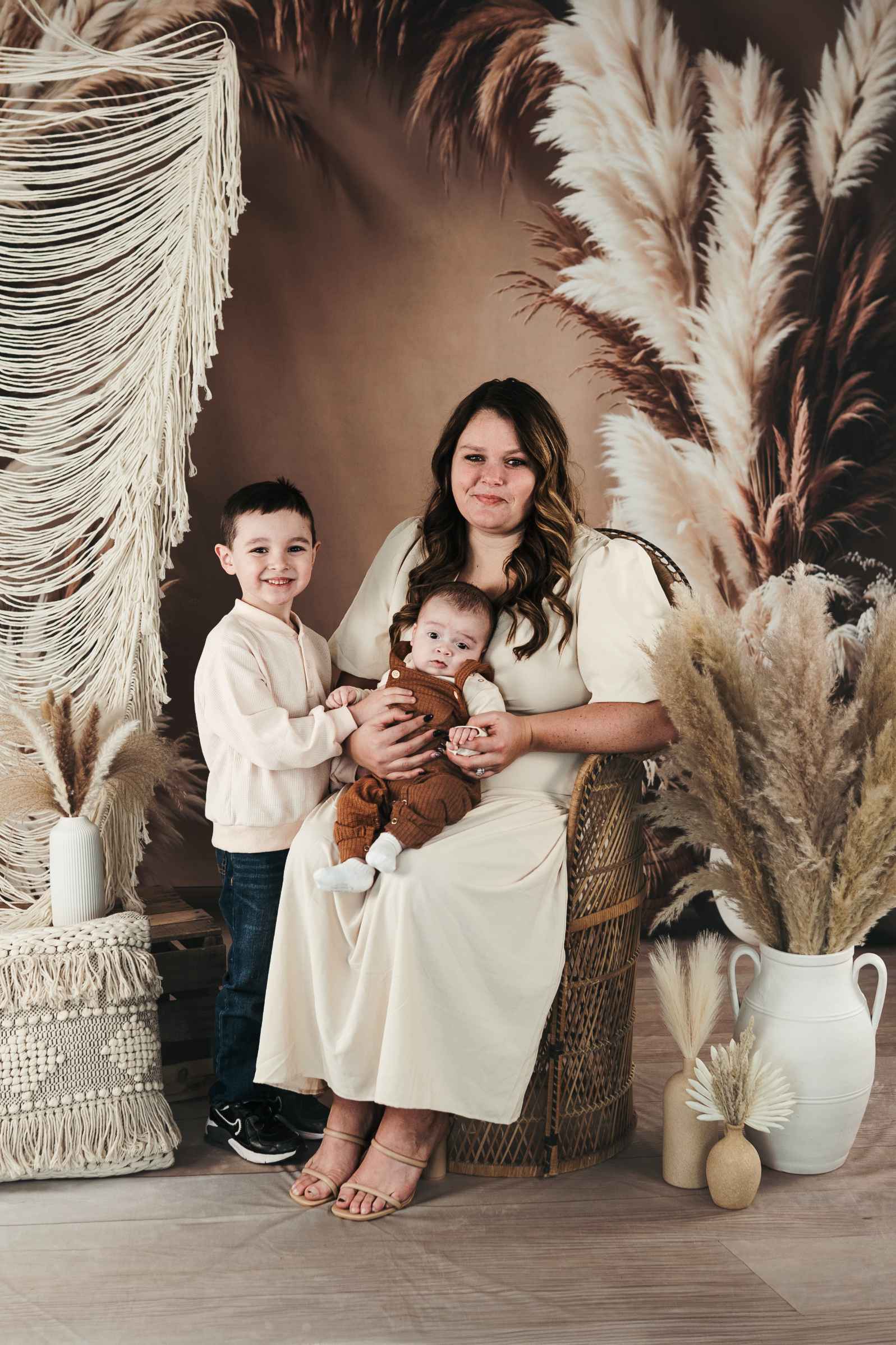 Kate Sweep Mur-à-Sol Bohème Arche Beige Élégant Toile de fond conçue par Emetselch - Kate Backdrop FR