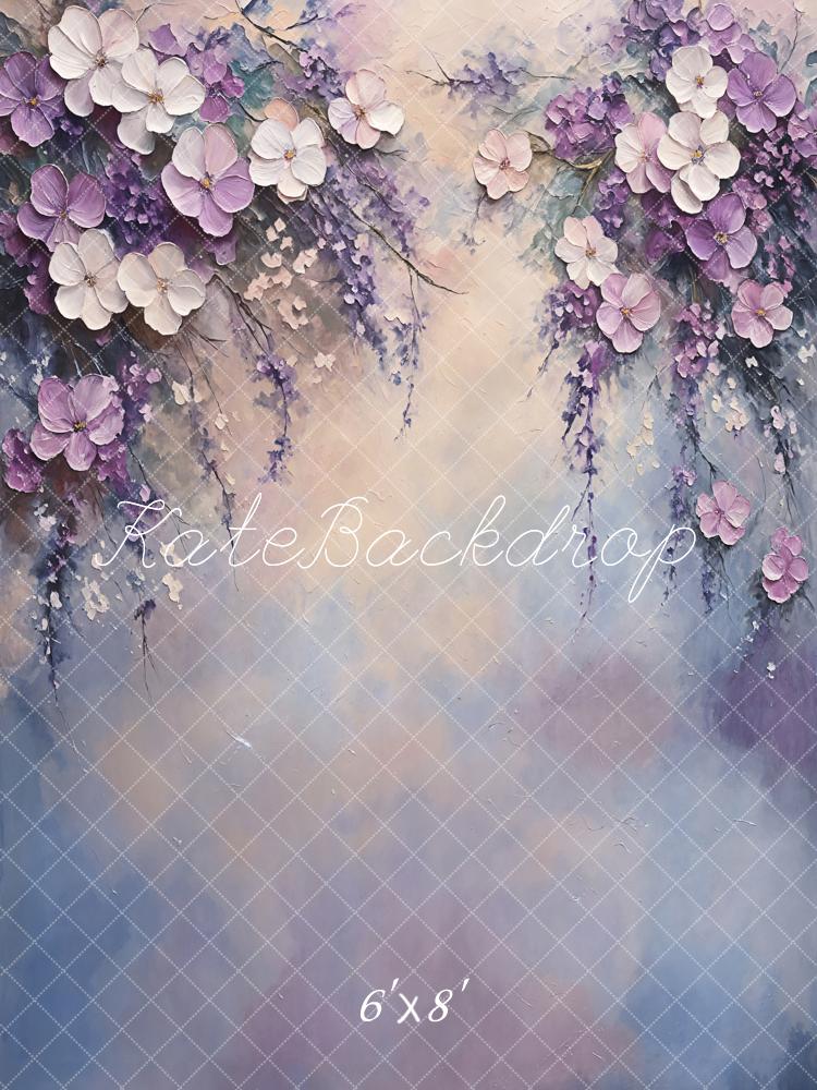 Kate Beaux-arts Violet Fleurs Pastel Toile de fond conçue par Emetselch - Kate Backdrop FR