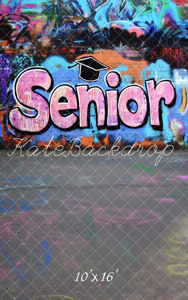 Kate Sweep Mur-à-Sol Senior Mur de Graffitis Toile de fond conçue par Patty Roberts - Kate Backdrop FR