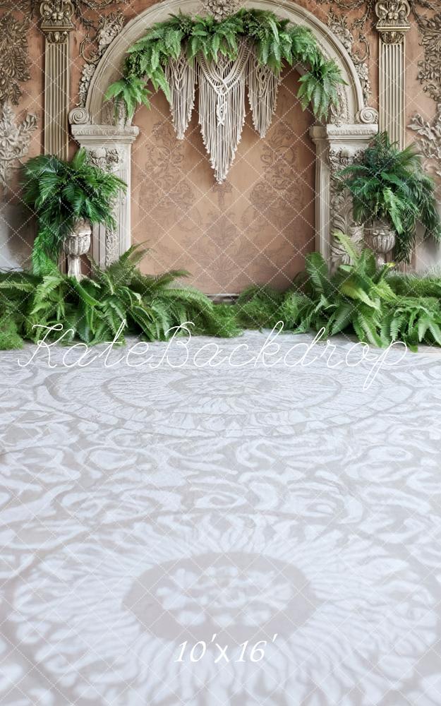Kate Sweep Mur-à-Sol Bohème Tropical Arche Plantes Toile de fond conçue par Mini MakeBelieve - Kate Backdrop FR