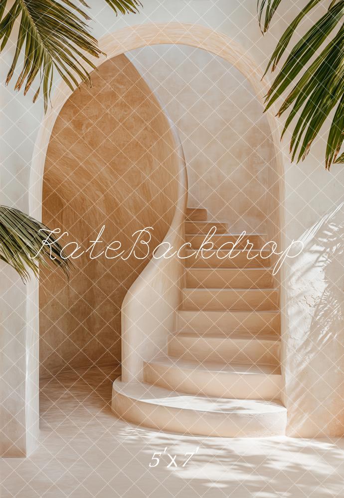 Kate Arche Tropical Escaliers Beige Toile de fond conçue par Emetselch - Kate Backdrop FR