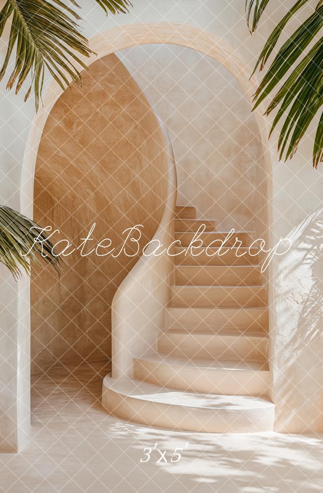 Kate Arche Tropical Escaliers Beige Toile de fond conçue par Emetselch - Kate Backdrop FR